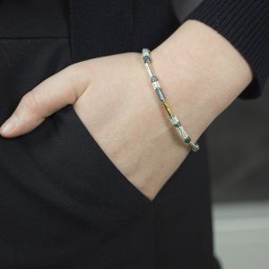 Armband zilver oxy + Goldfilled