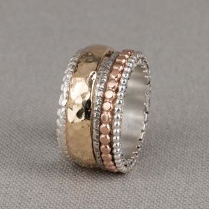 Ring vrolijk Goldfilled met rosé 