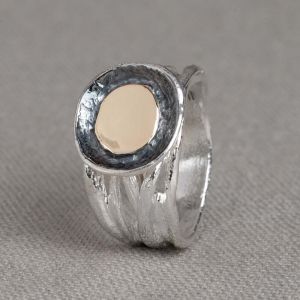 Ring zilver + 9 karaat in mijn hart