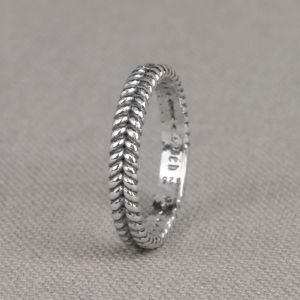 Ring zilver oxy vlecht