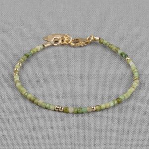 Armband Goldfilled + Groene Toermalijn