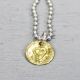 Pendant heart coin brass