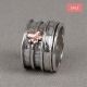 Ring silber oxy + 9 Karat rose Blume