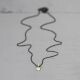 Collier zilver oxy met kleine vergulde hanger 50 cm