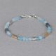 Armband Aquamarin + Silber-, Oxy- und Goldfilled