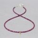 Necklace Ruby with pendant 9 krt