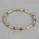 Armband Goldfilled + Regenboog edelstenen