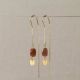 Thread earring gold plated + brown Moonstone facet